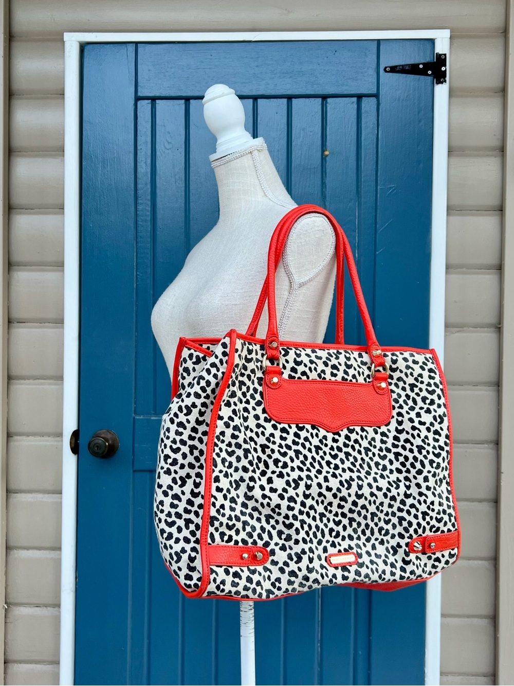 Rebecca Minkoff Cheetah Canvas Shopper Tote Bag
